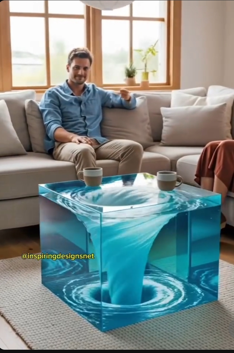 These spinning water vortex coffee tables look absolutely stunning! 😱👏 BUY HERE👇🏻👇🏻  https://1nspiringdesigns.com/salespage.php